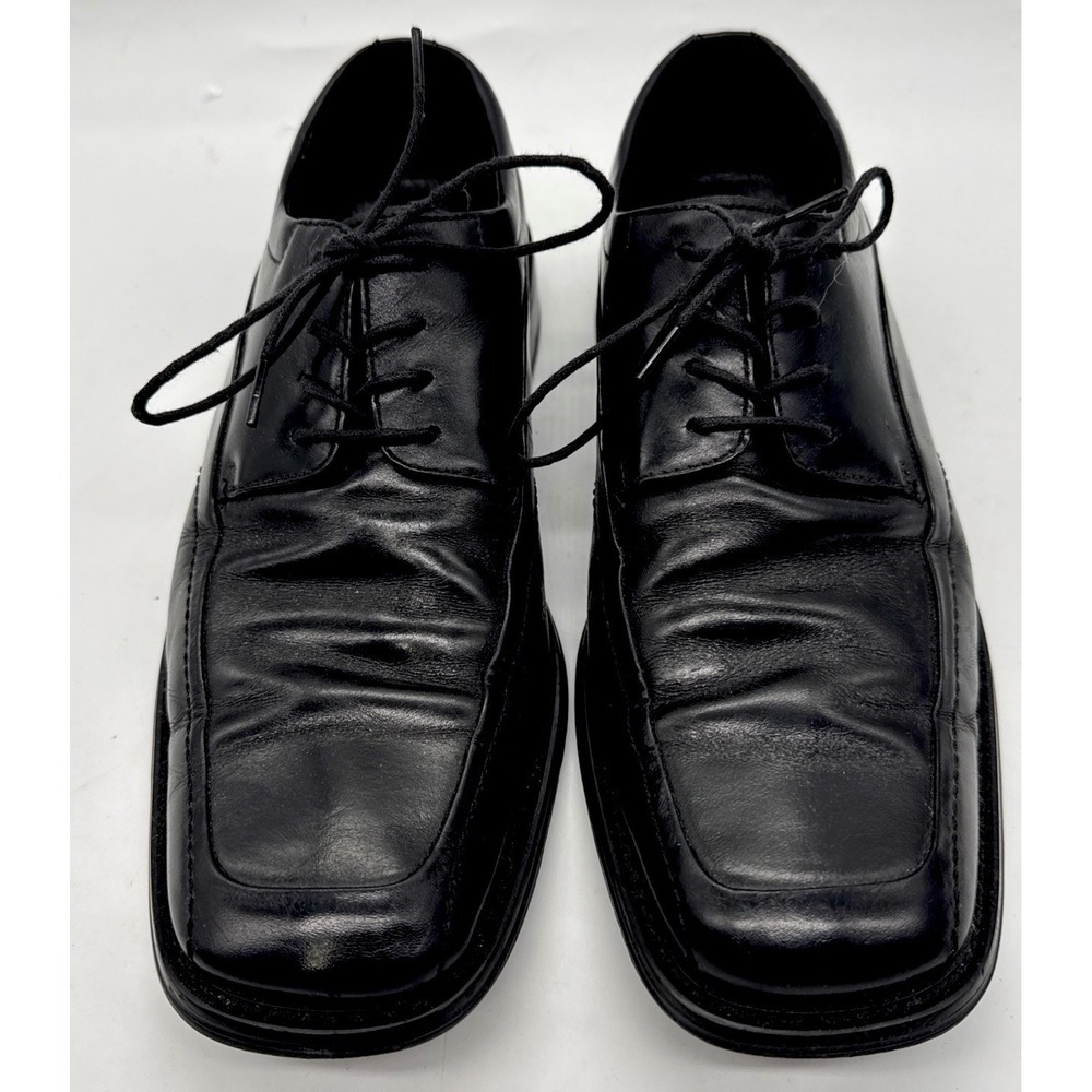Florsheim Mens Oxford Dress Shoes Square Toe Size 9.5M Black Leather